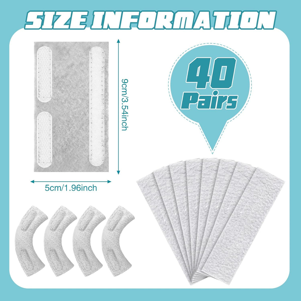 40 Pack Nasal Cannula Ear Cushions Soft Oxygen Covers Tubing Ear Pads Comfort Cannula Wrap for Oxygen Users to Prevent Cheek Indentation Discomfort