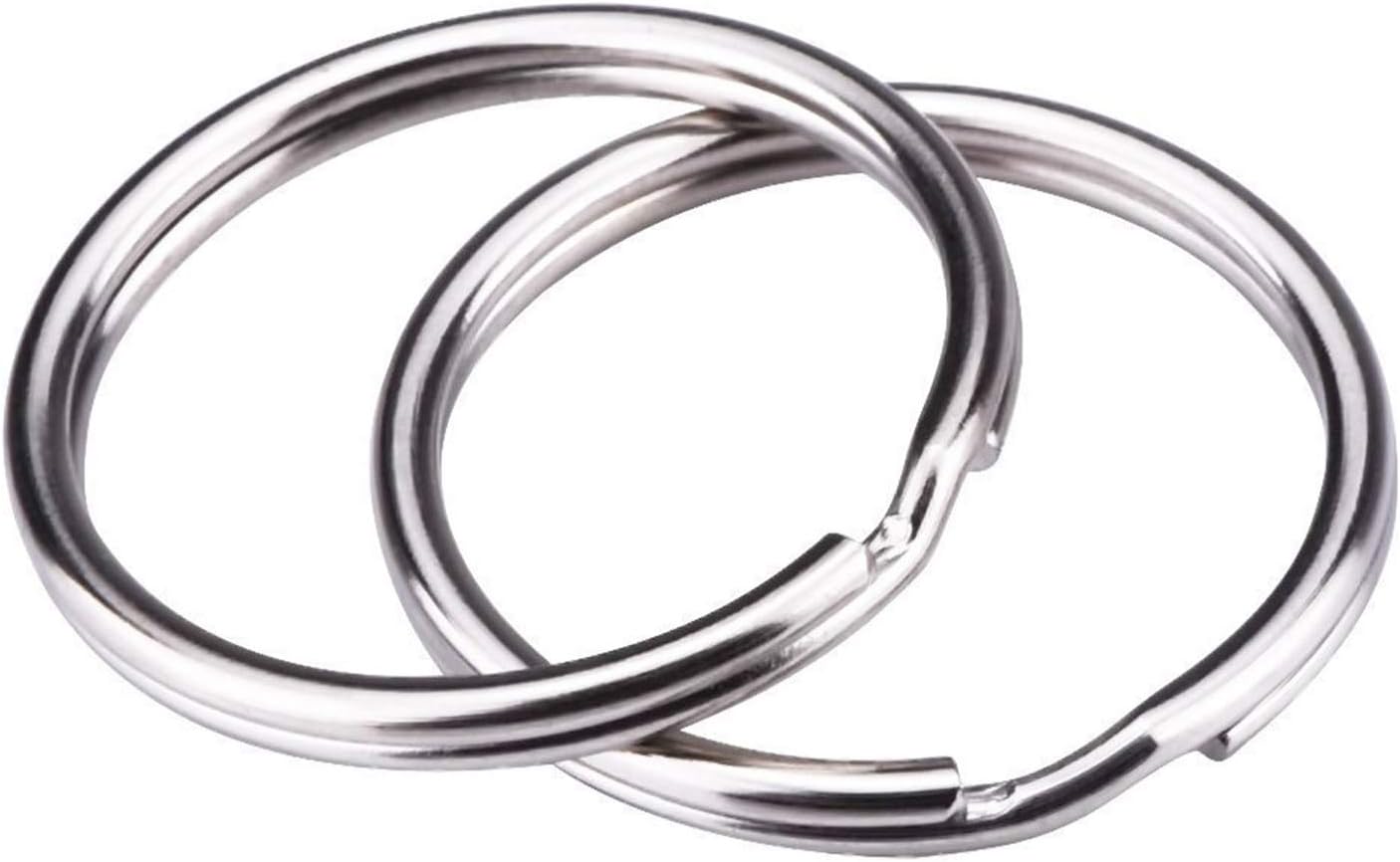 100 pcs 25 mm round key rings