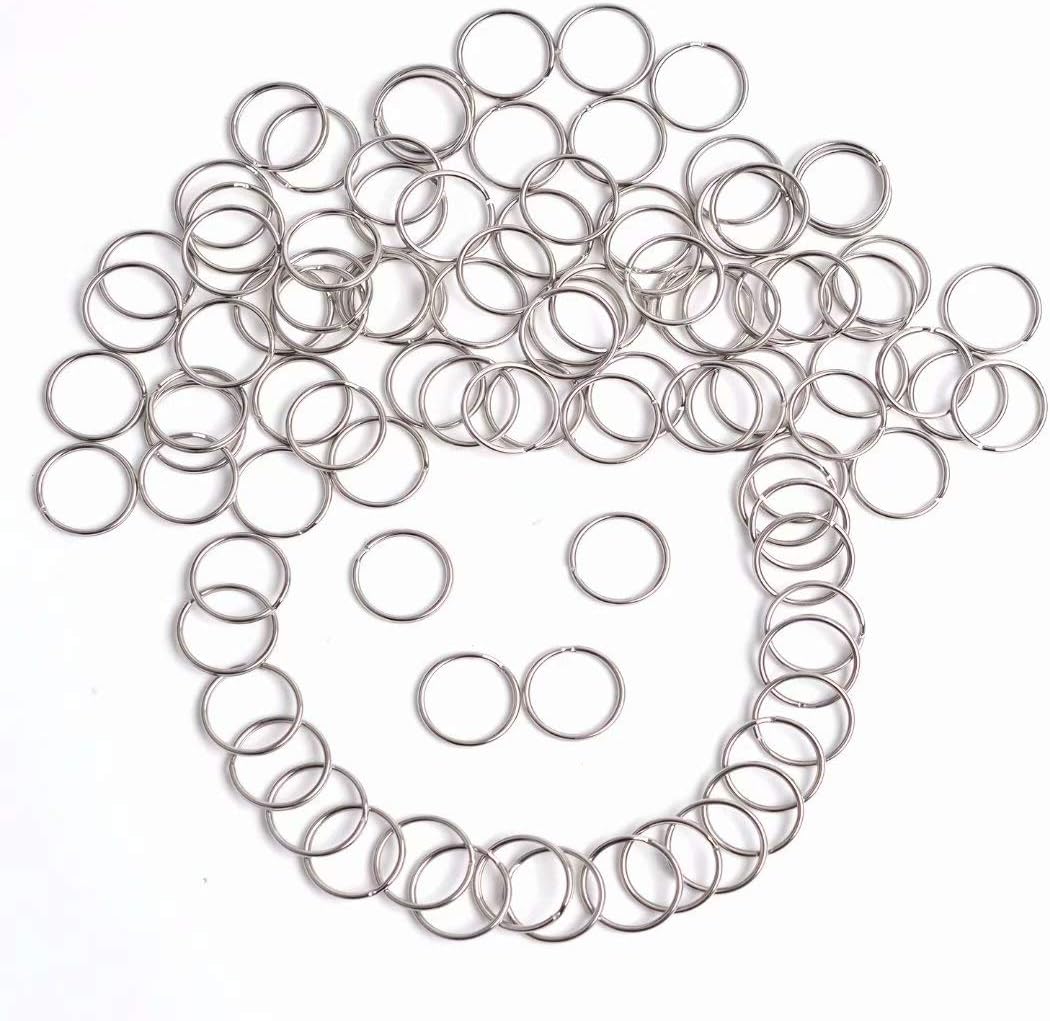 100 pcs 25 mm round key rings