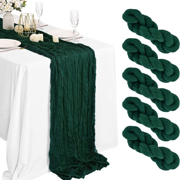 Light Green Cheesecloth Table Runner Loose-woven Runner