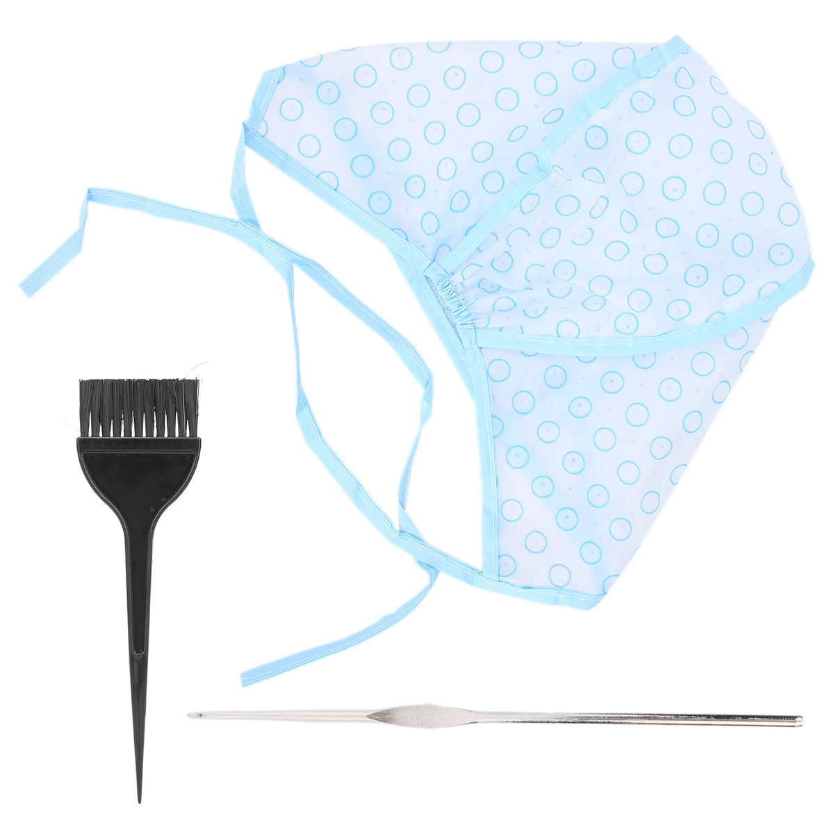 Hair Cap for Curls, Reusable Curl Cap with Hair Dyeing Brushes and Needle