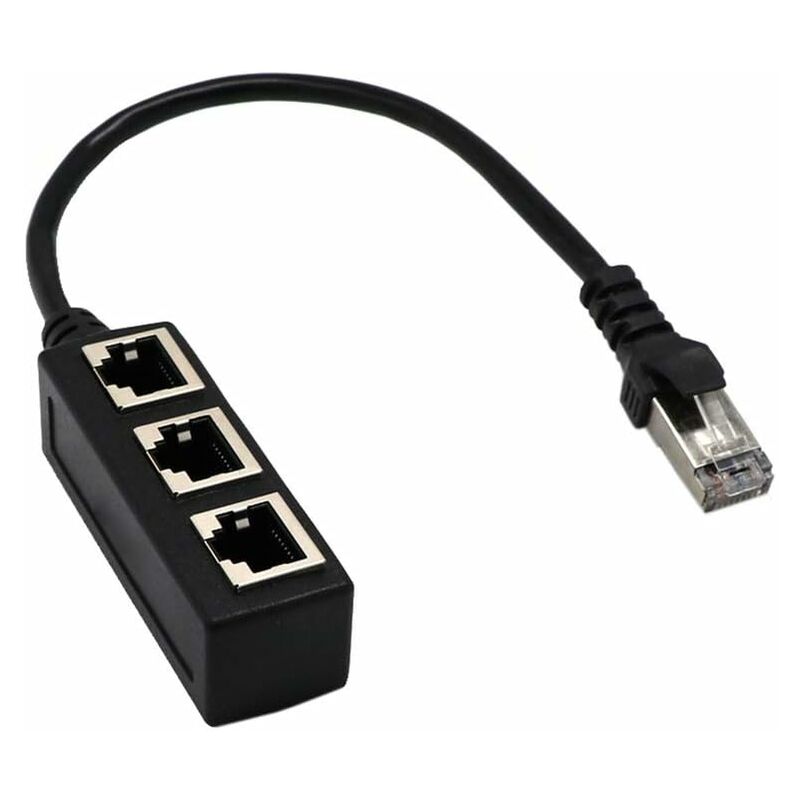 RJ45 Ethernet Splitter 1 to 3 Port Network Cable Adapter