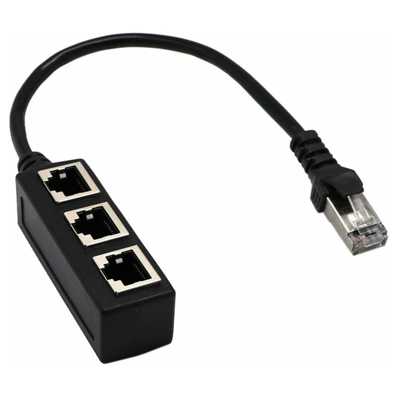 RJ45 Ethernet Splitter 1 to 3 Port Network Cable Adapter