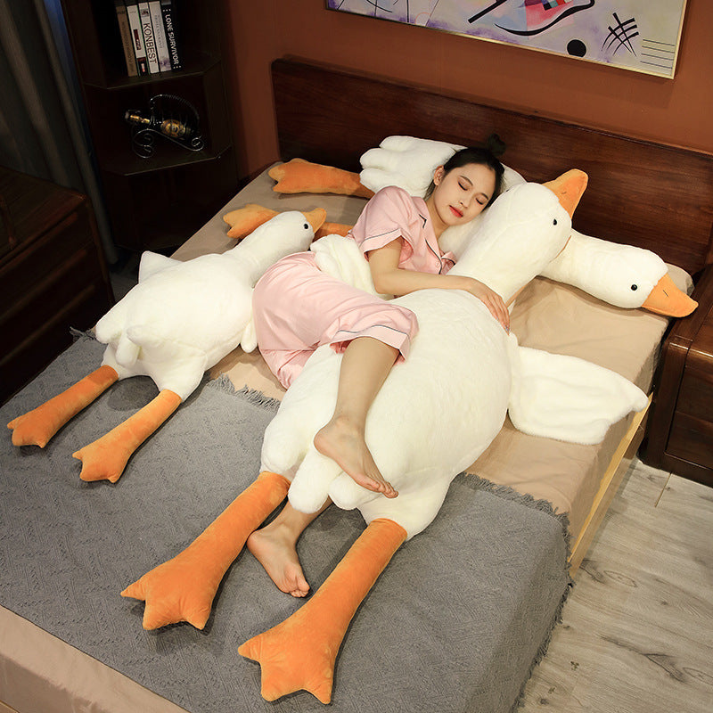 Giant White Goose Stuffed Animal Duck Plush Pillow 130cm