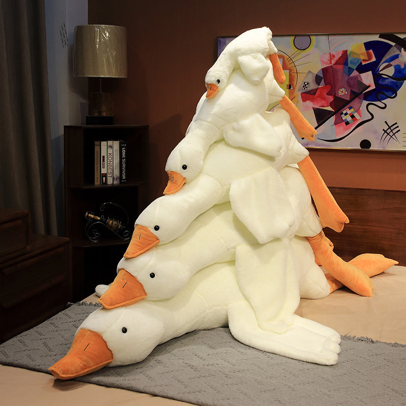 Giant White Goose Stuffed Animal Duck Plush Pillow 130cm
