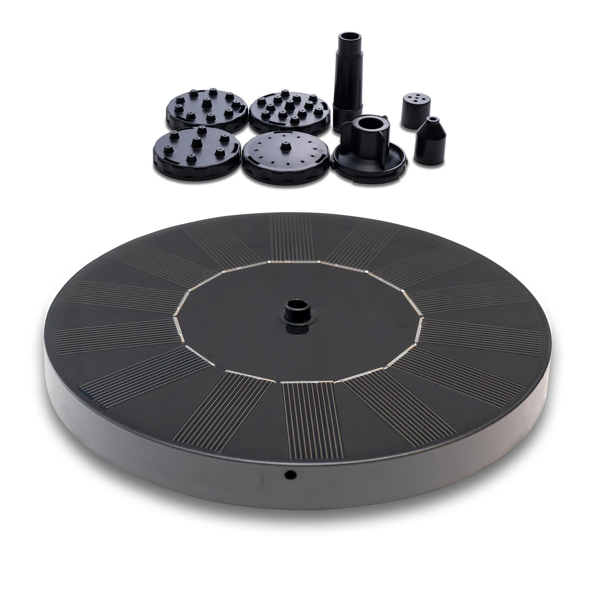 Solar Fountain with Solar Cell 16 cm Black for Garden Water Feature