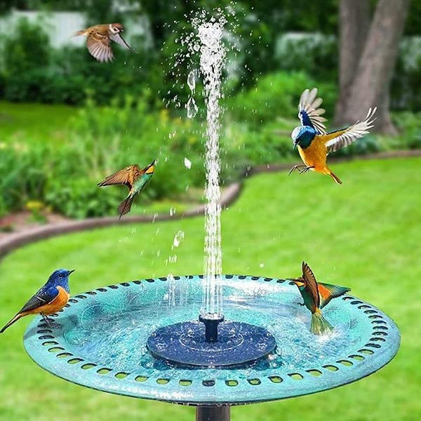 Solar Fountain with Solar Cell 16 cm Black for Garden Water Feature