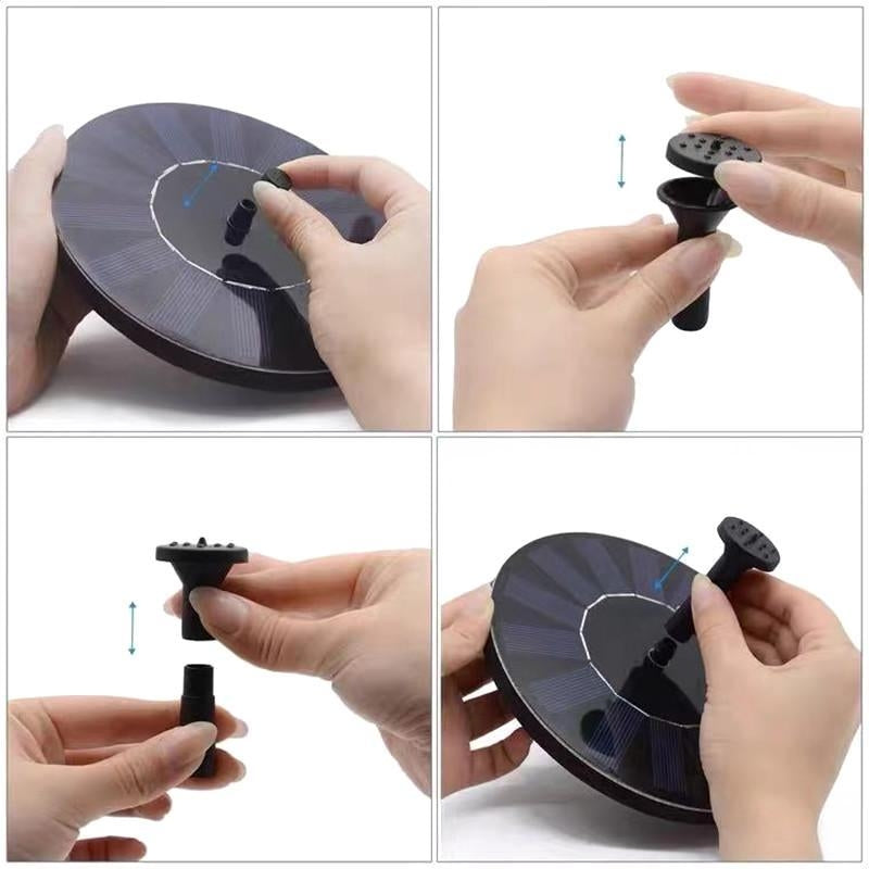 Solar Fountain with Solar Cell 16 cm Black for Garden Water Feature