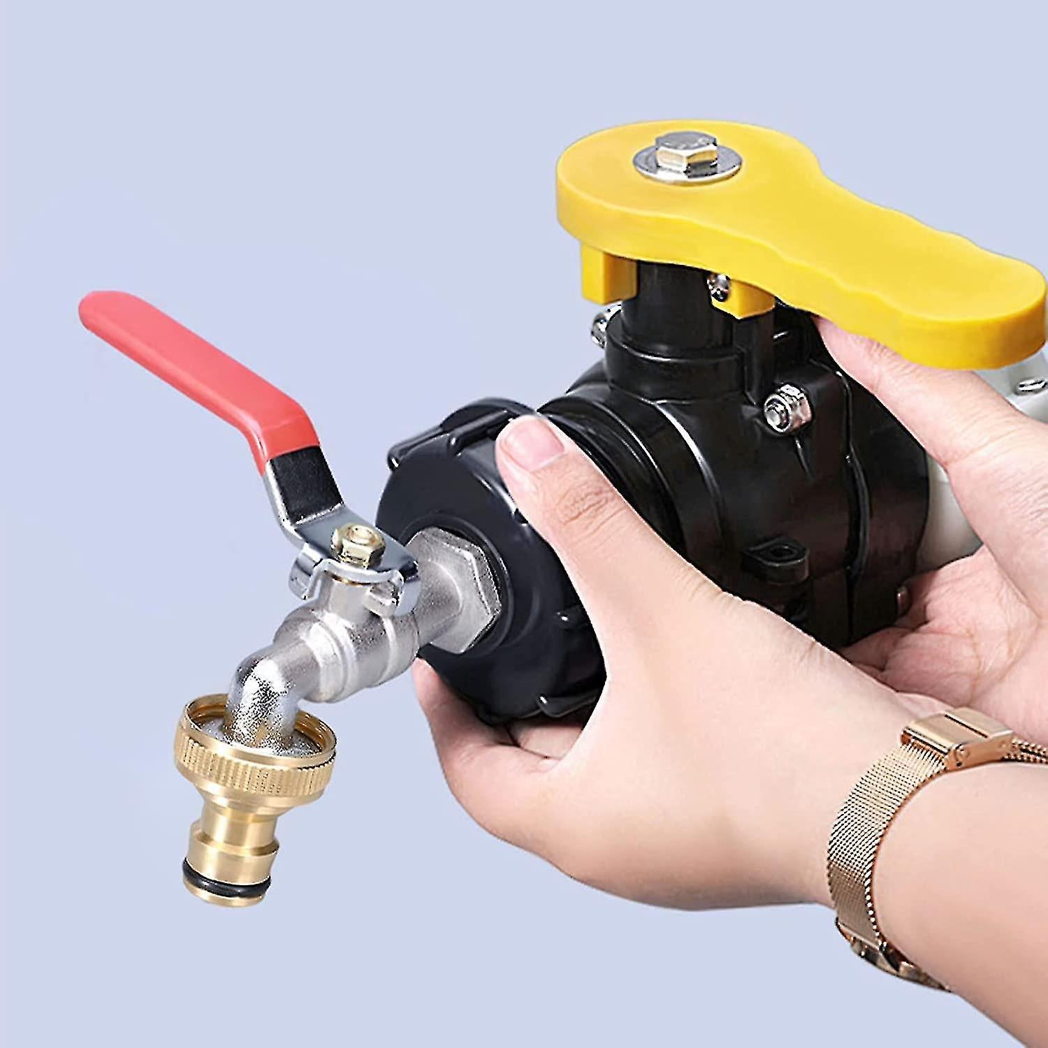 1000L tank tap with garden hose connector, S60x6 IBC tap connection