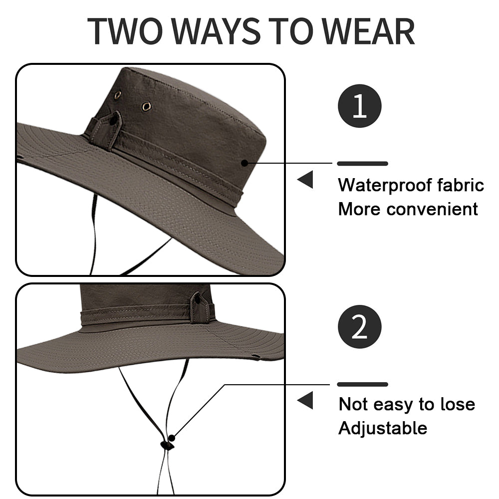 UV Protection Sun Hats for Hiking and Safari, Wide Brim Cap