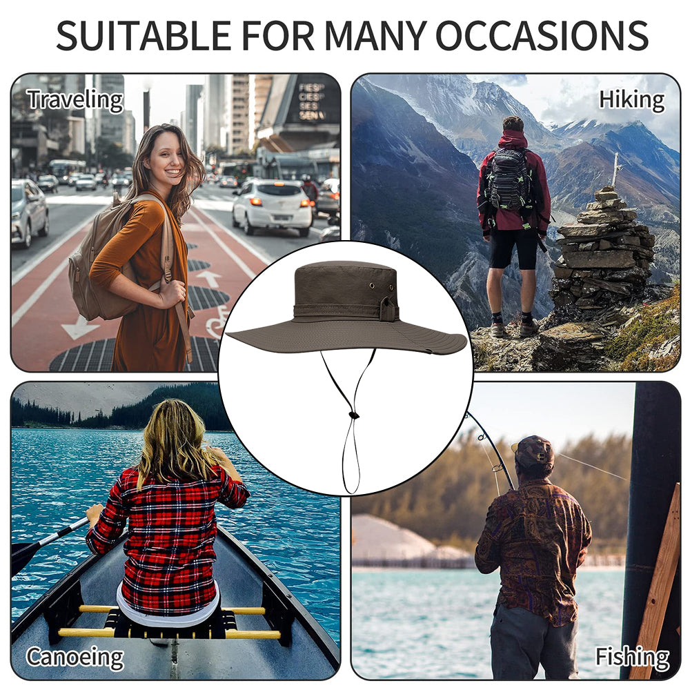 UV Protection Sun Hats for Hiking and Safari, Wide Brim Cap