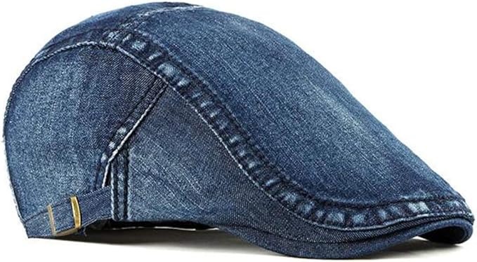 2-Pack Men's Denim Cotton Newsboy Cap Ivy Gatsby Driving Hunting Cabbie Hats