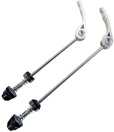 MTB Quick Release Skewer 145mm/180mm Front Rear Wheel Hub Axle QR Clamp Bolt Lever Pair Silver Compatible with Mountain and Road Bike