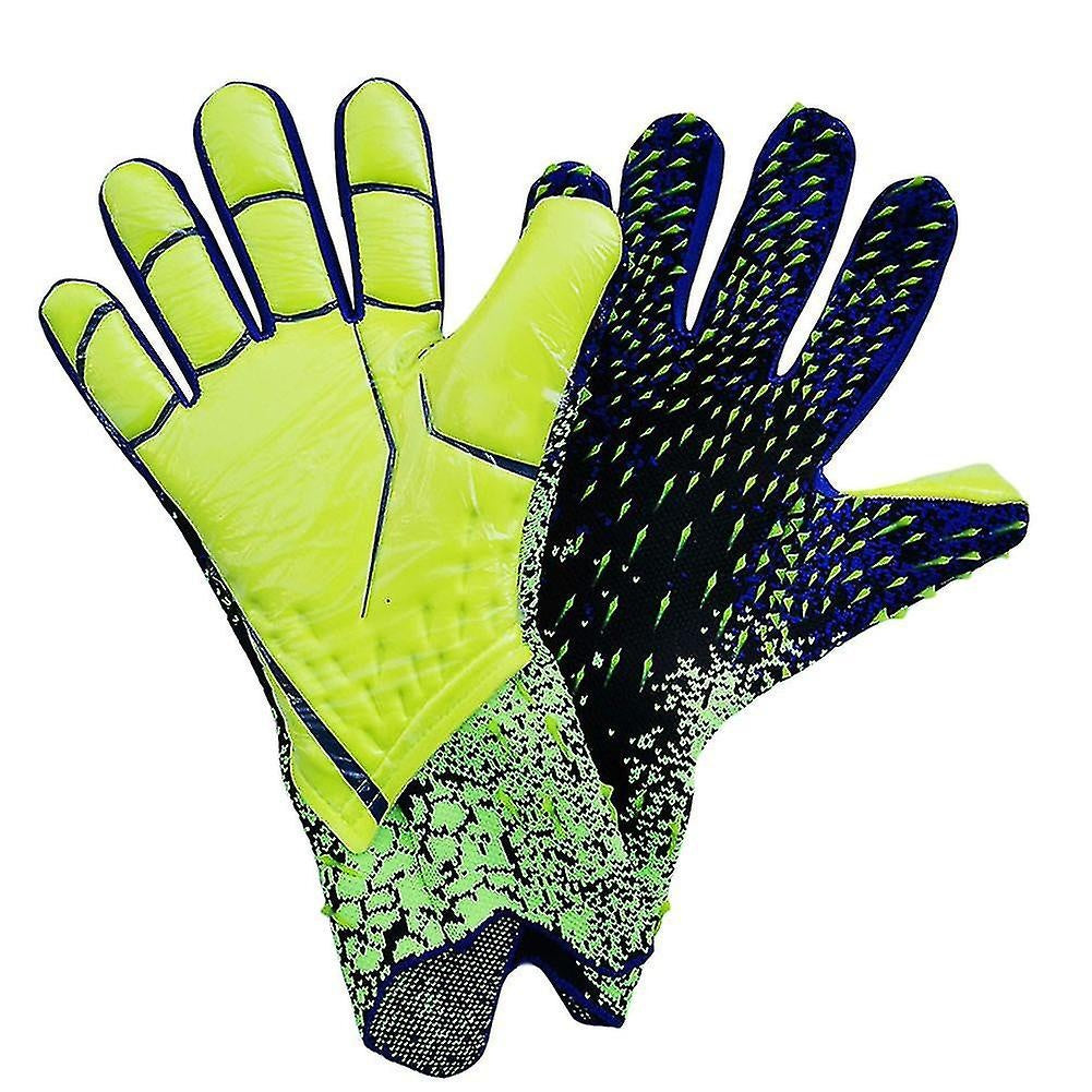 Football Goalkeeper Gloves for Kids Durable Green Size 6