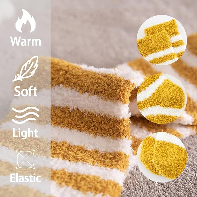 Warm Soft Socks for Women 6 Pairs Microfiber Winter Sleep Socks Size 36-40