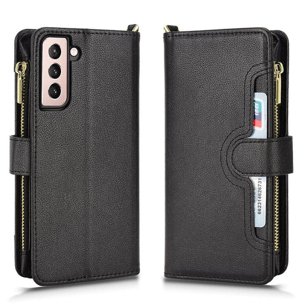 Samsung Galaxy S21 5G Case Magnetic Leather Wallet Compatible with Samsung Card Holder Protective Cover
