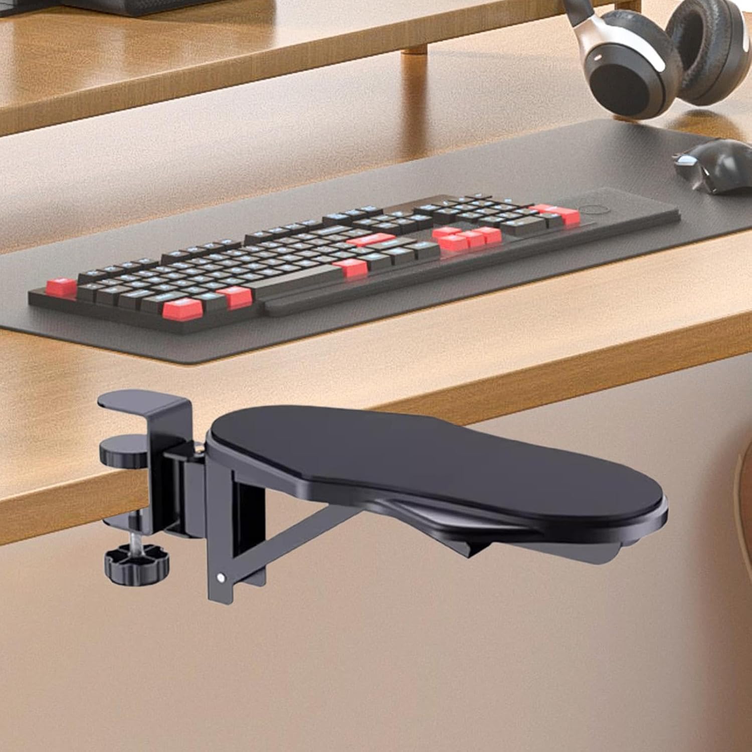 Computer Armrest for Desk, Ergonomic Elbow Support for Home Folding Rotating Model