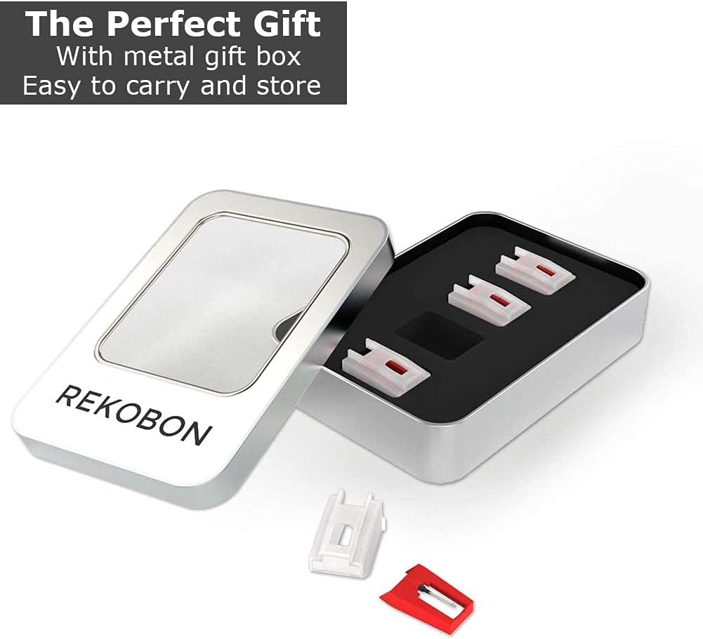 Turntable Needle, 5pcs Universal Turntable Needles, Replacement Needles for Gramophone, Compatible with ION Jenson Crosley Victrola Sylvania