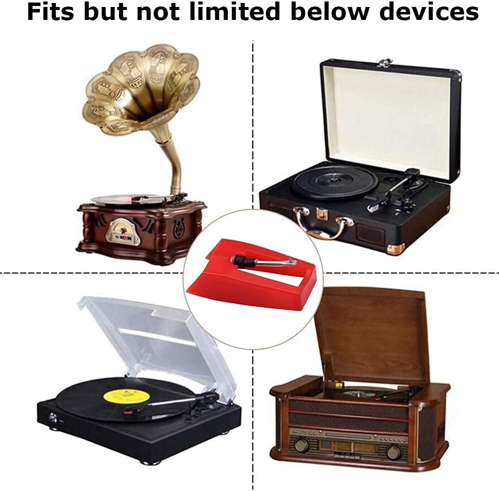 Turntable Needle, 5pcs Universal Turntable Needles, Replacement Needles for Gramophone, Compatible with ION Jenson Crosley Victrola Sylvania