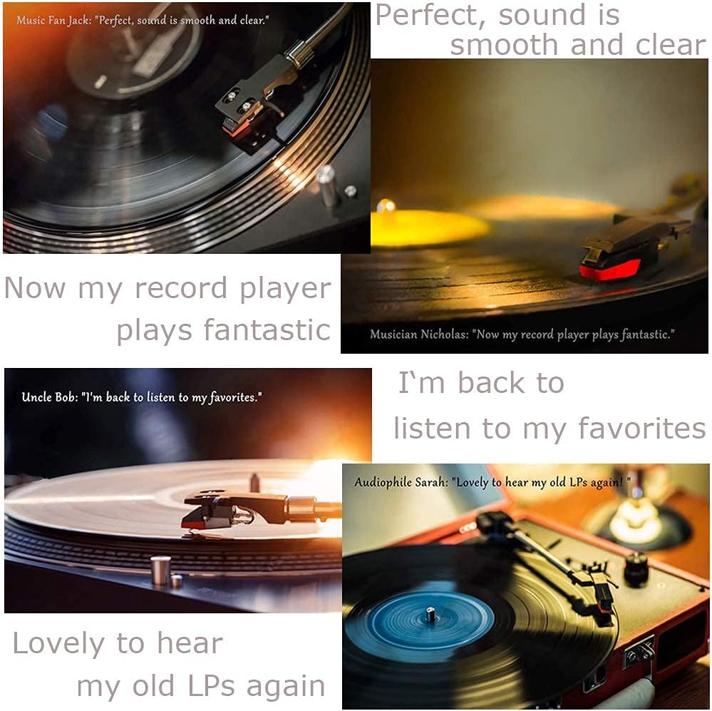 Turntable Needle, 5pcs Universal Turntable Needles, Replacement Needles for Gramophone, Compatible with ION Jenson Crosley Victrola Sylvania