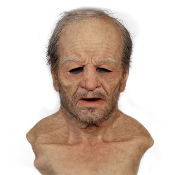 Halloween Mask Realistic Old Man Latex Party Cosplay Mask Props 1