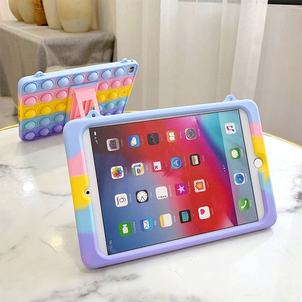 compatible with Tablet Case-Bear Head Color + Lanyard-IPAD mini 4_max