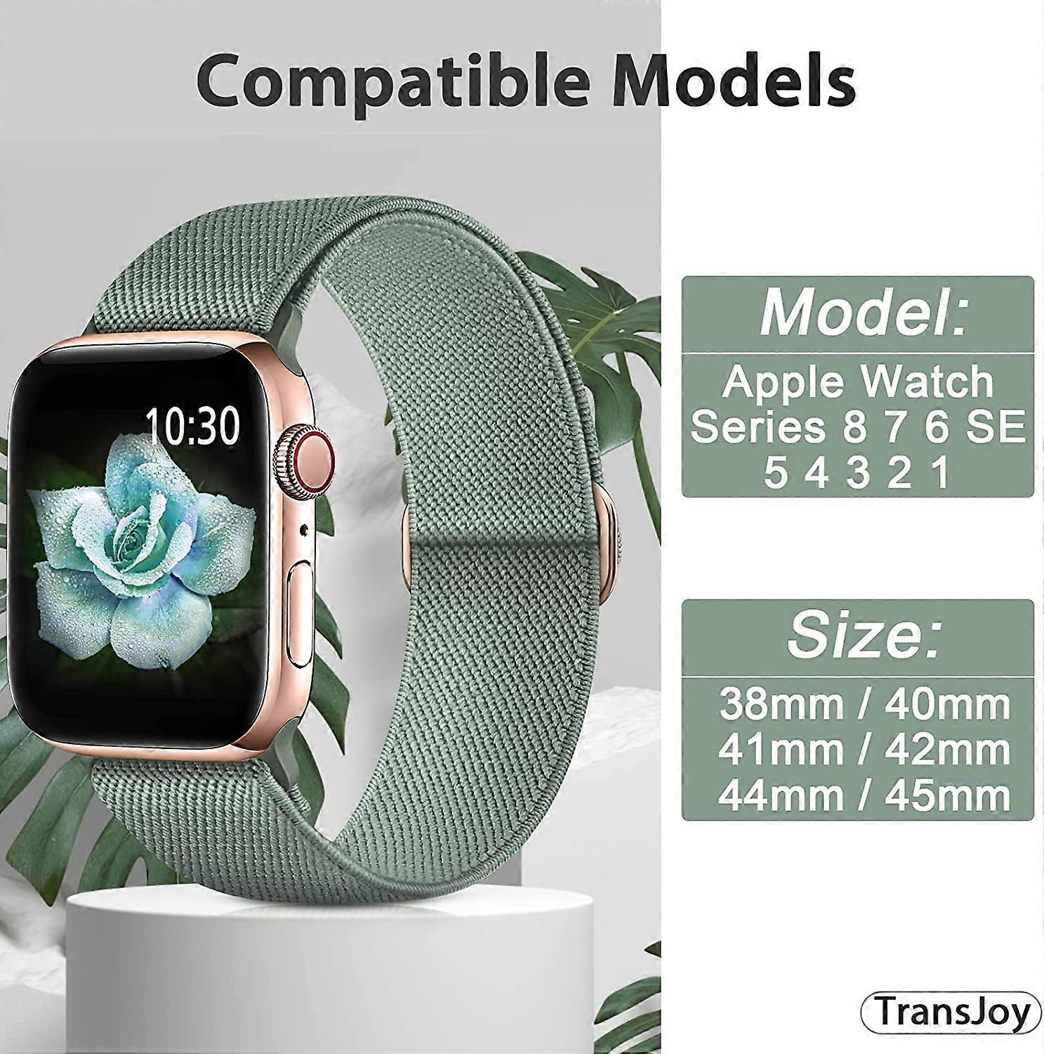 5-pack Nylon Stretch Band Compatible with Apple Watch 42mm 44mm 45mm Women Men, Fabric Elastic Bracelet Solo Loop Band for iWat—max