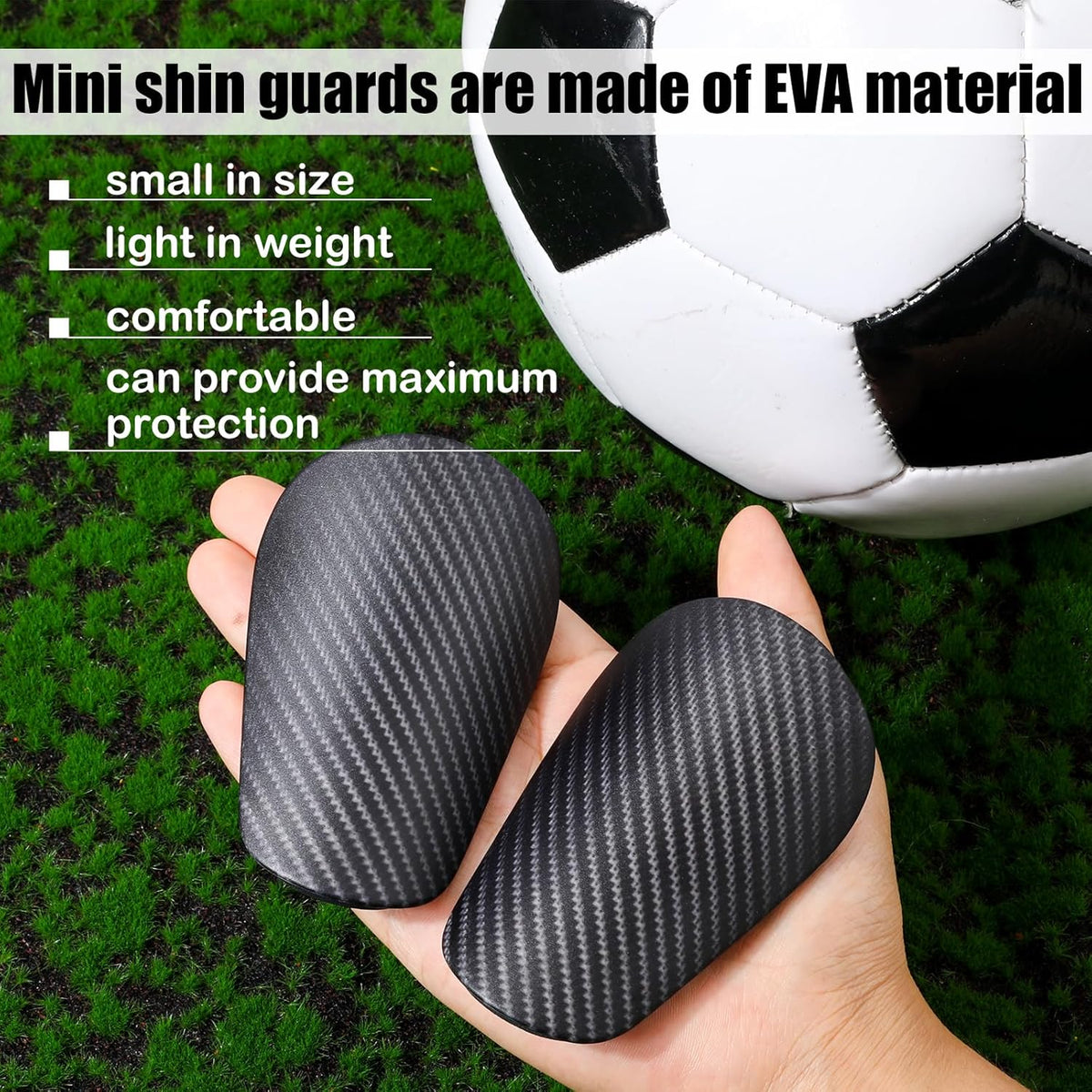 Football Shin Guards Dark Grey 9.5x4cm Youth Adult Shin Guards