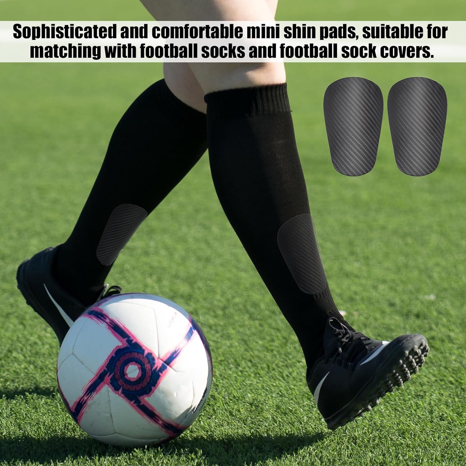 Football Shin Guards Dark Grey 9.5x4cm Youth Adult Shin Guards