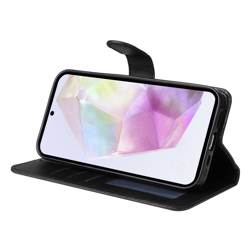 Samsung A56 5G Wallet Case PU Leather Cover Compatible with Samsung Multiple Colors Black Black Max