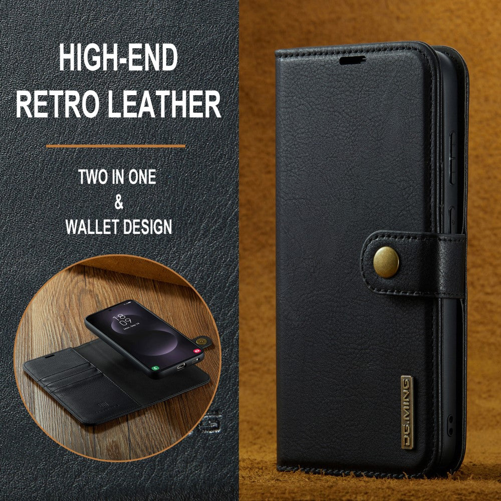 DG.MING 2-in-1 Magnetic Wallet Samsung Galaxy S25 Edge Black_max