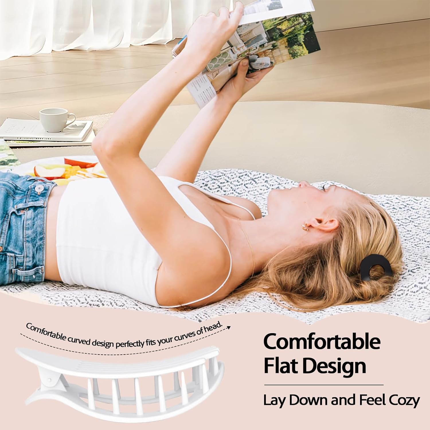 Hair Clips for Women 4 Pcs Matte Strong Hair Clips for Thin and Thick Hair Curved Design Hair Accessories