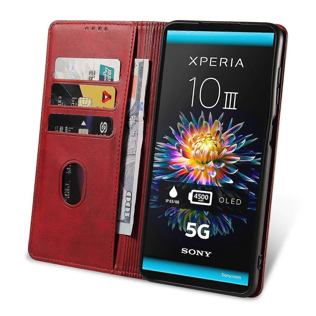Sony Xperia 10 III 5G Case Compatible with Sony, Perfect Red Max Red Mobile Case