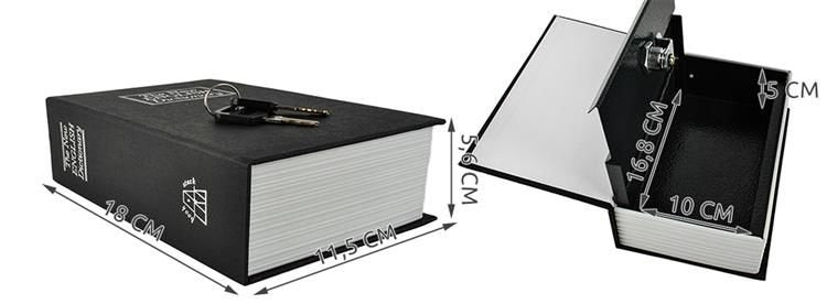 Hidden safe | Book safe with lock black black_max black