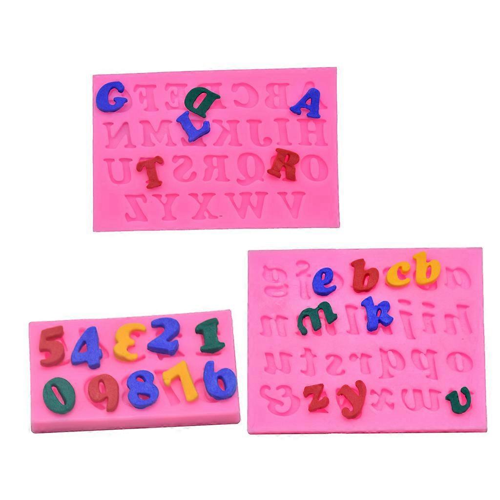 3pcs Letter Number Pendant Resin Mold for Epoxy Resin Jewelry Making Tools