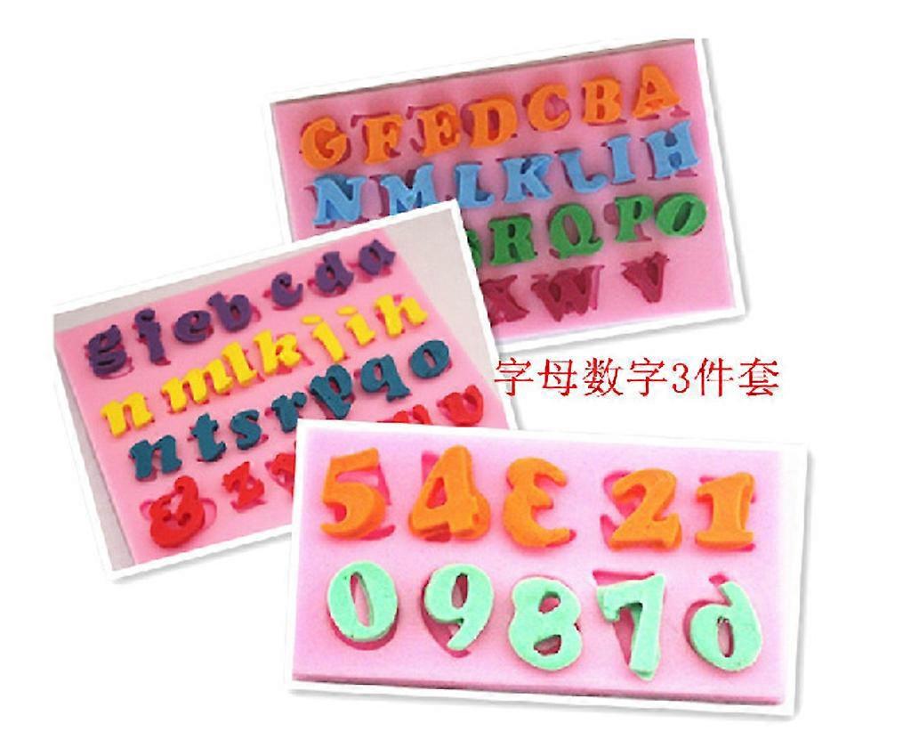 3pcs Letter Number Pendant Resin Mold for Epoxy Resin Jewelry Making Tools