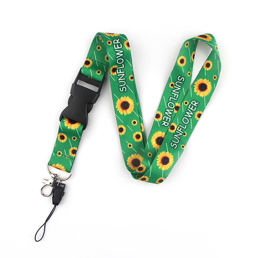 Smooth Sunflower, Stars Lanyard Black