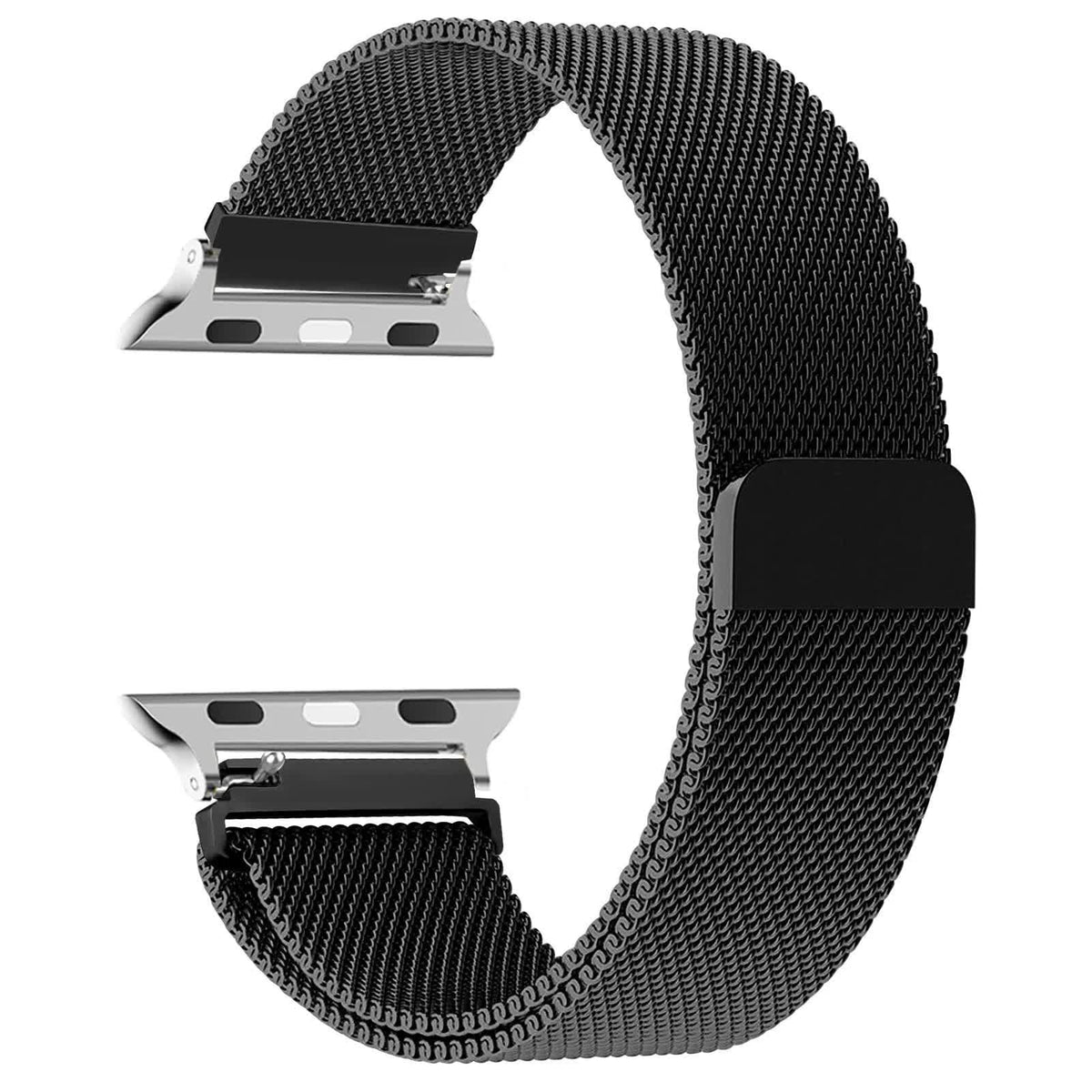 Compatible with Apple Watch Band Milanese Loop Series 9 8 7 6 SE 5 3 Ultra 2 Sizes 38mm 40mm 41mm 42mm 44mm 45mm 49mm Black