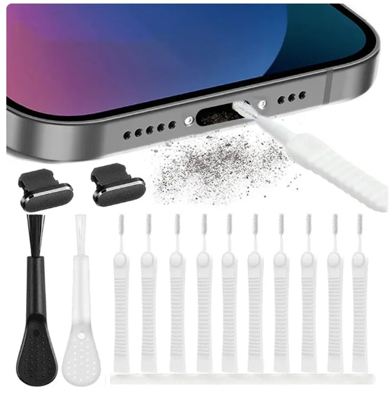 Compatible with iPhone Mobile Phone Charging Port Dust Plug Cleaning Kit