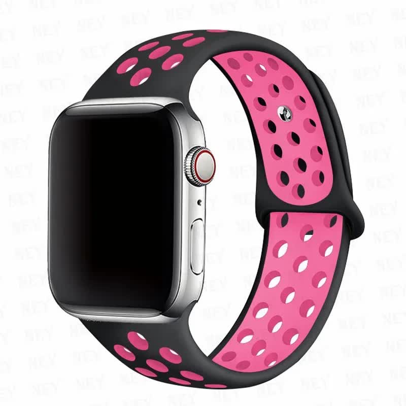 Compatible with Apple Watch Band Ultra 2, Series 9/8/7/6/5/4/3/SE, 45mm 49mm 44mm 40mm 41mm 42mm, Black Pink, 15 Pack