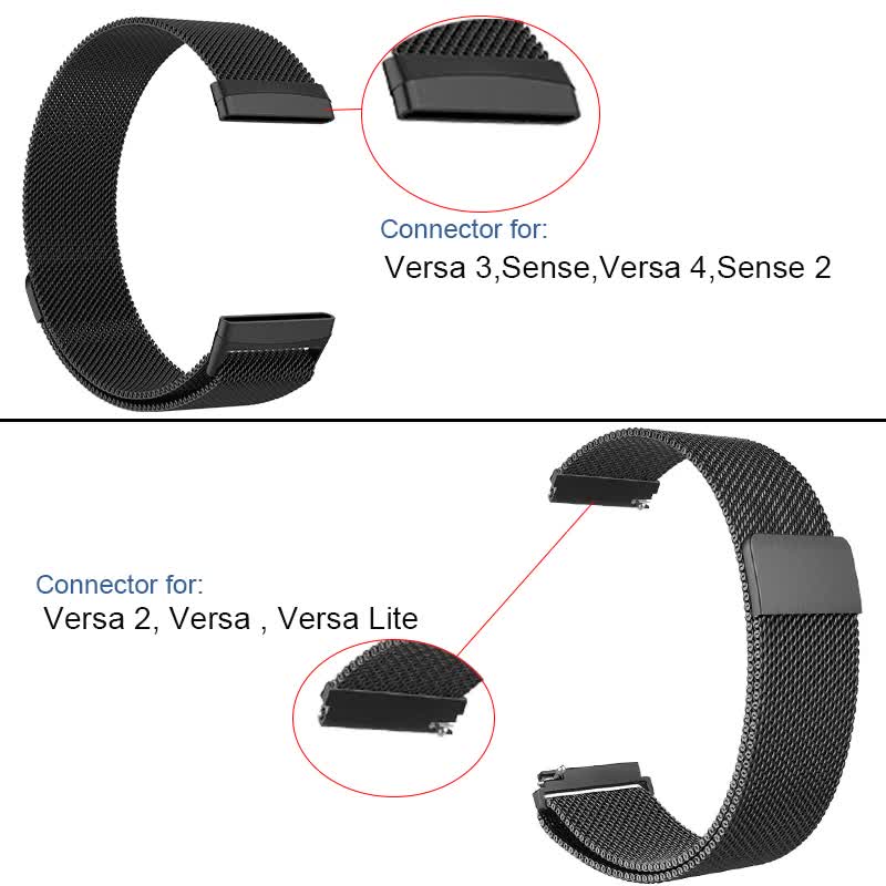 Compatible with Fitbit Versa 2 3 4 Lite Sense Band Wristband Milanese Sense 2 Replacement Magnetic Bracelet Bracelet Fit Bit Watch Strap Rose Pink For Versa 2
