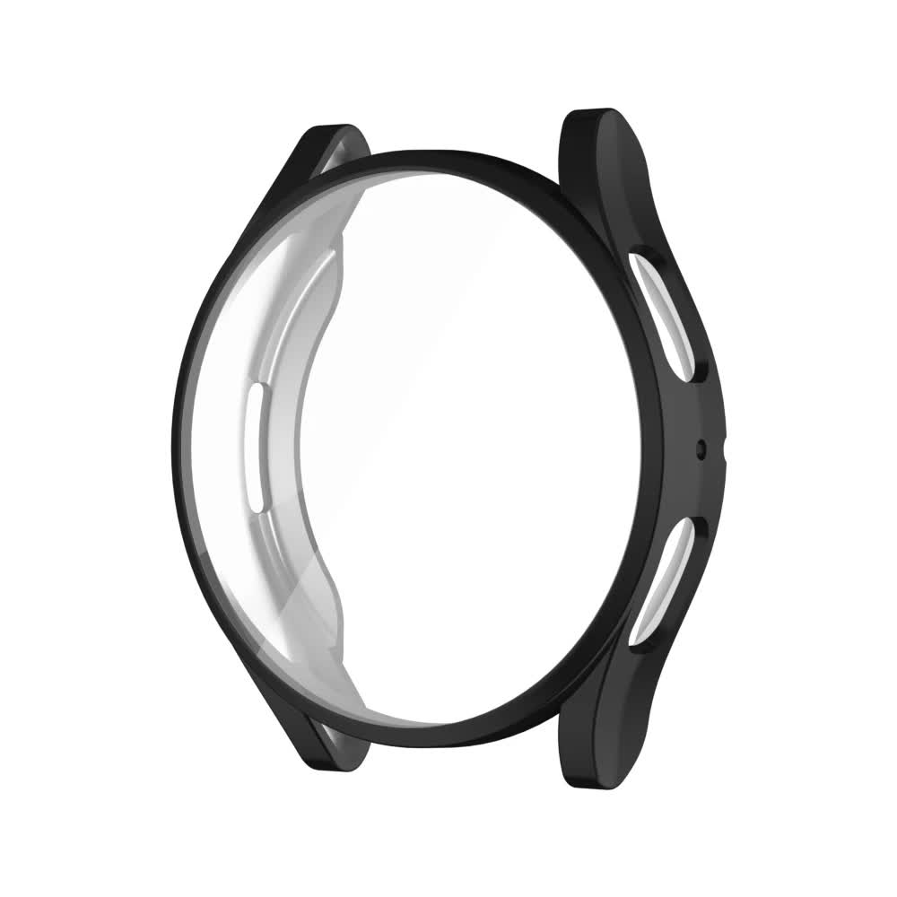 Compatible with Samsung Galaxy Watch 4 5 6 Screen Protector Case 40mm 44mm with Silicone TPU Bumper Black Galaxy Watch6 44mm