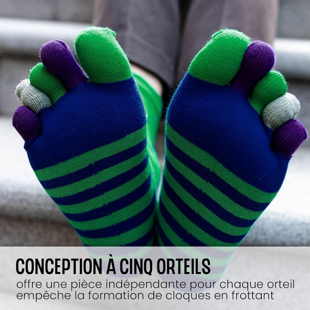 Men's 5 Finger Socks with Split Toe Socks, Sports Five Finger Socks for Men