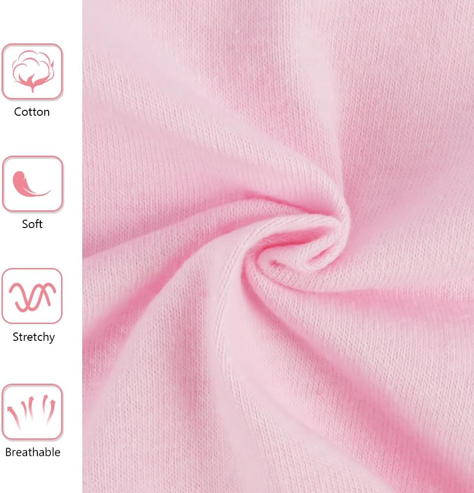 Cotton Underwear for Children, 8-Pack Girls' Panties, Breathable Cotton Underwear, Panties for Little Girls, Cotton Underpants with Various Patterns (2-7 Years) Rabbit- Panties L