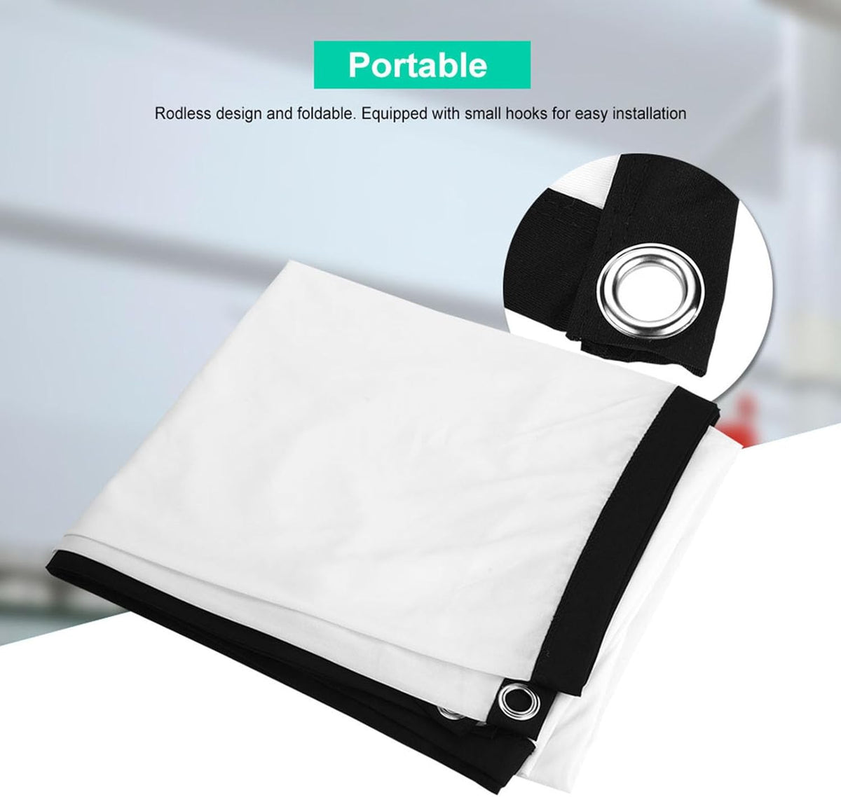 Portable 100 Inch 16:9 Projector Screen Foldable Home Theater Indoor Outdoor Movie Screen