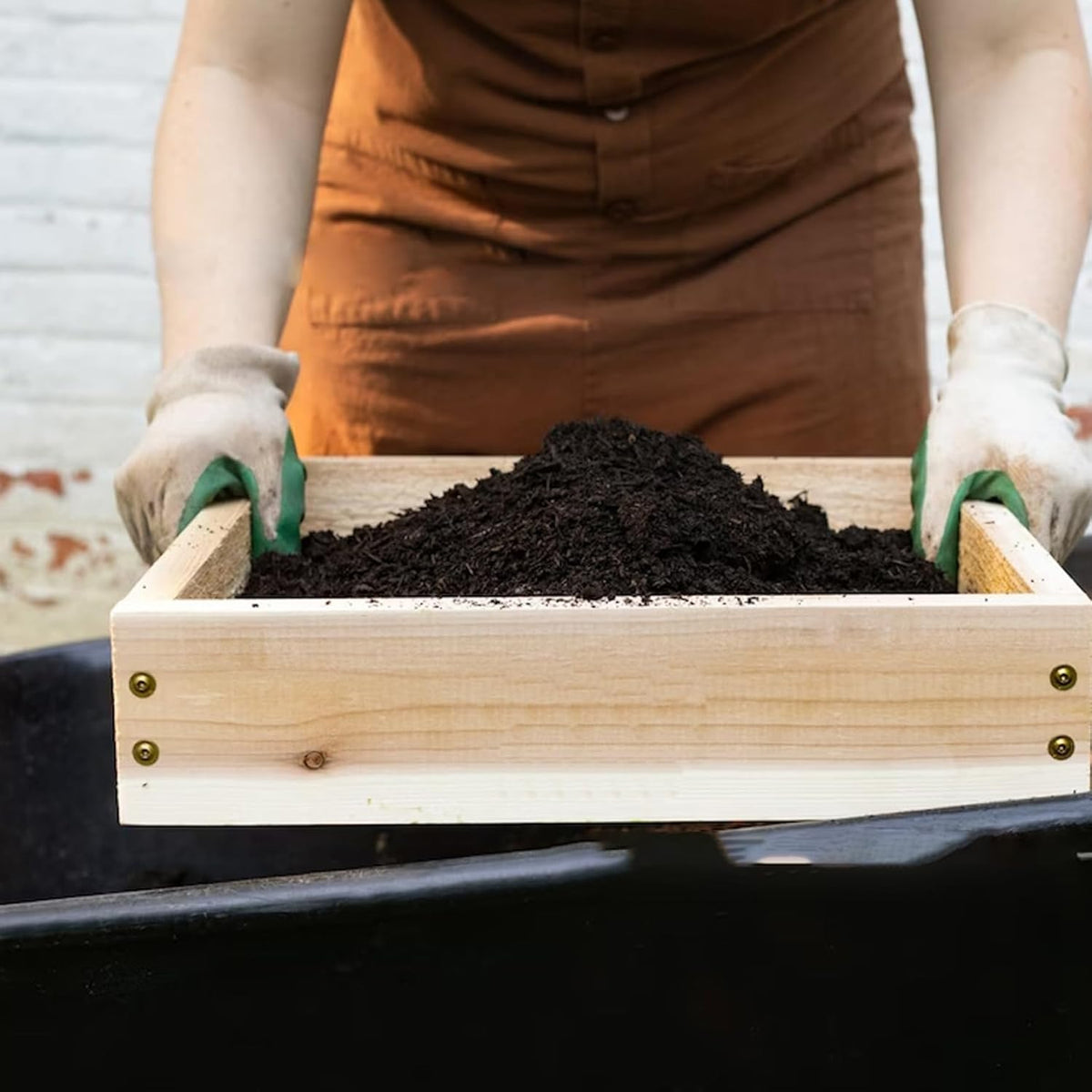 Garden sieve, soil sieve, mesh, ground stone, sand sieve, garden tool for sifting compost, dirt, soil, leaves, live