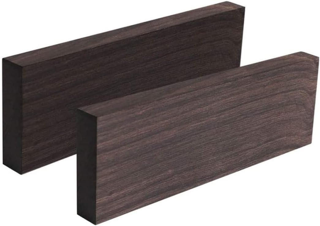 Ebony Wood Blanks 2 pcs High Gloss Fade-Resistant for DIY Musical Instrument Making