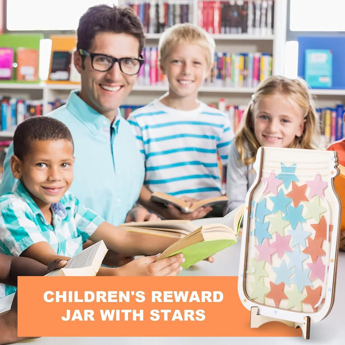 Star Reward Jar and Dinosaur Reward Board with Positive Behavior Chart for Classroom Management