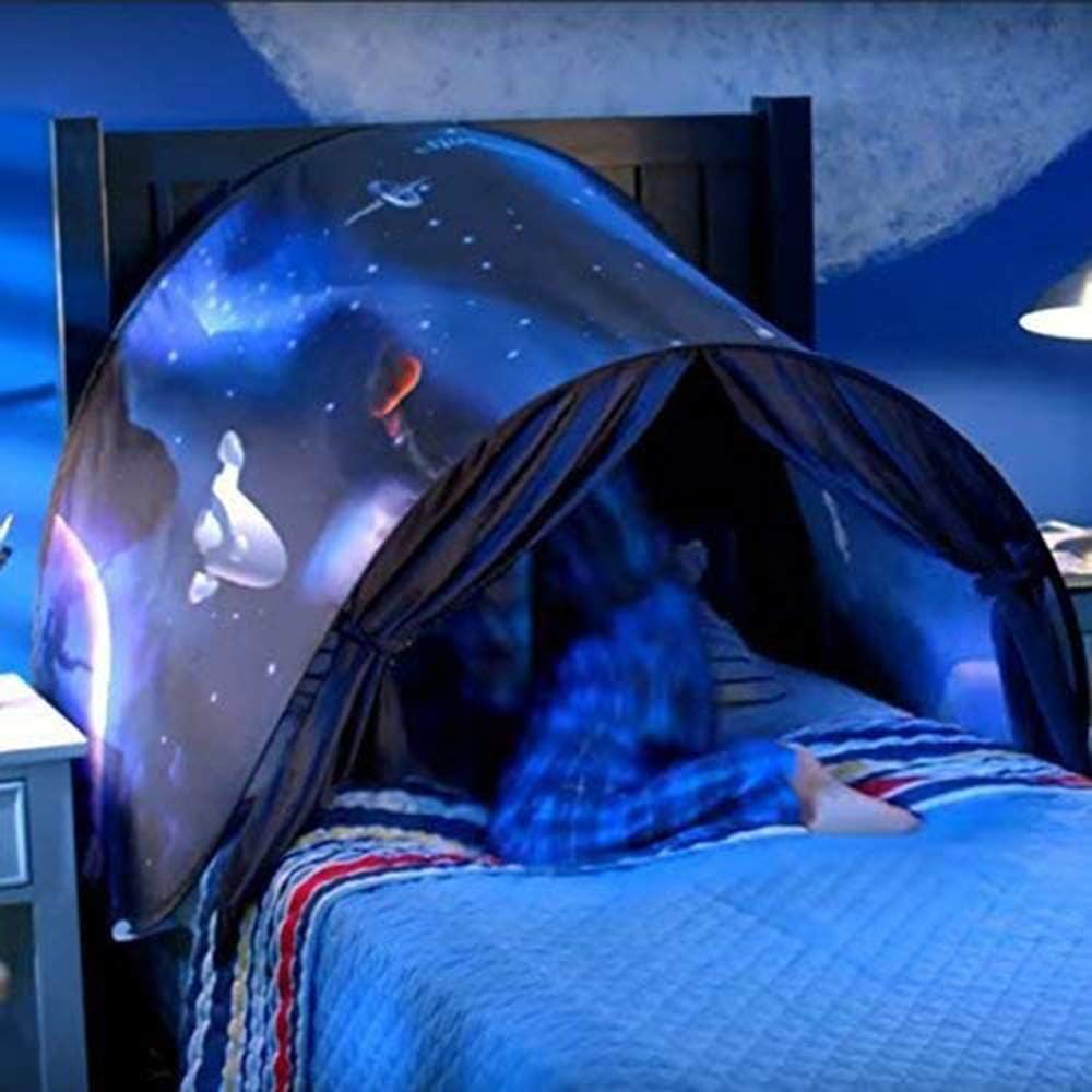 Bed Tent for Kids, Space Tent for Boys, Pop Up Play Tent