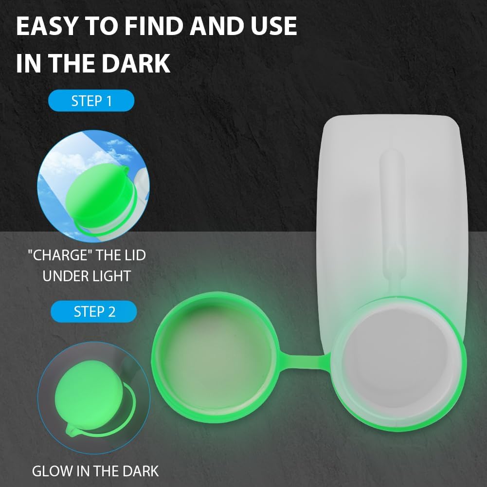 Urinal Bottle for Men, Glow-in-the-Dark 1000ml Pee Bottle for Travel & Incontinence Green